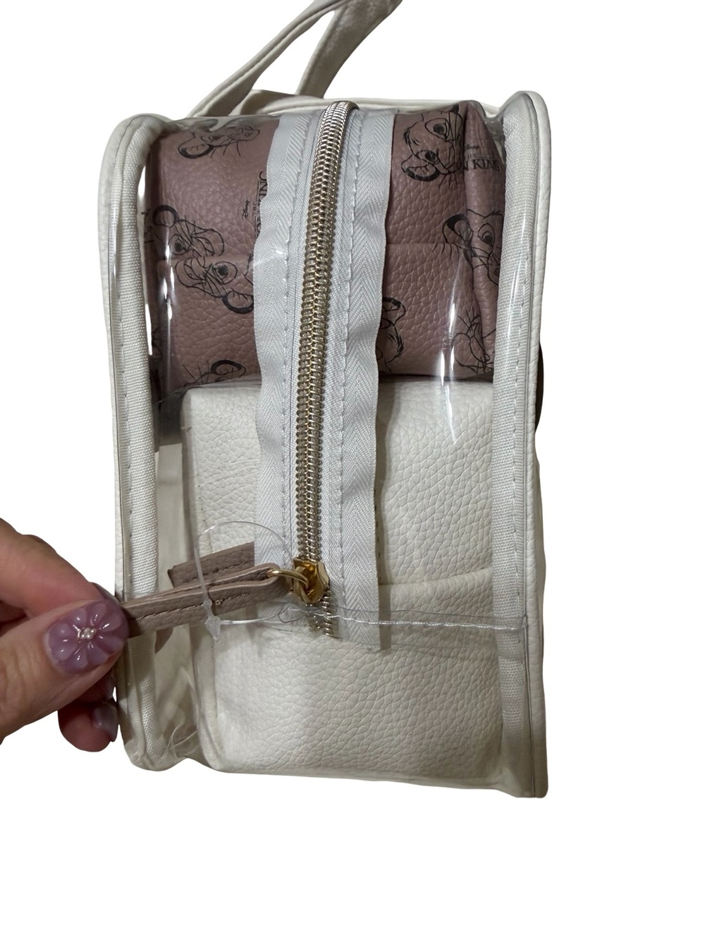 The Lion King White & Pink Clear Travel Bag Set of 3 - Picture 5 of 5